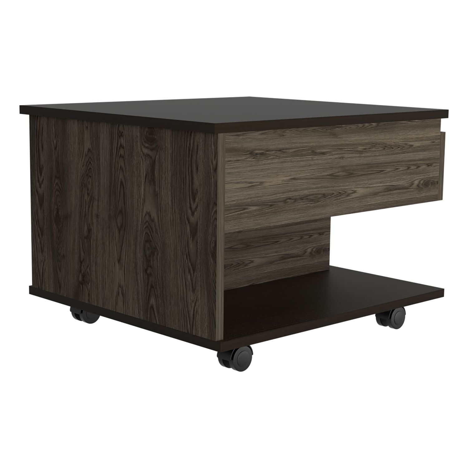 Mesa De Centro Extensible Fm-001o - Caf&eacute; Oscuro Y Negro image number 0.0