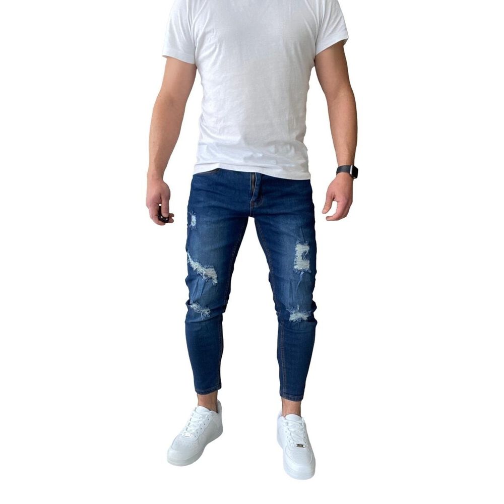 Jeans Rasgados Super Slim Fit Ankle Fit 14509 image number 8.0
