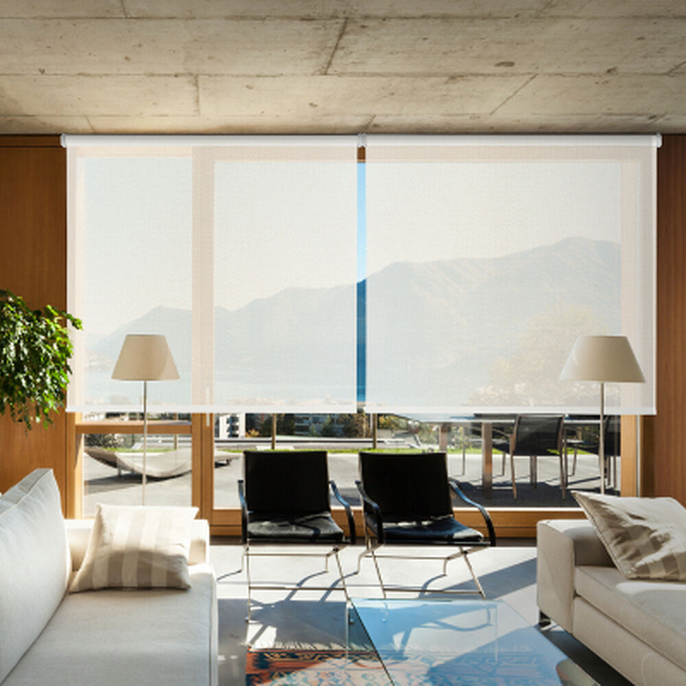 Cortina Roller Premium Viewtex Screen 1% 105x25 Blanco image number 1.0