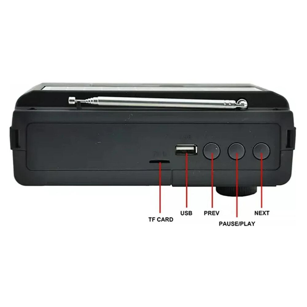 Radio Portatil Recargable Solar Led Usb Sw Am Fm image number 5.0