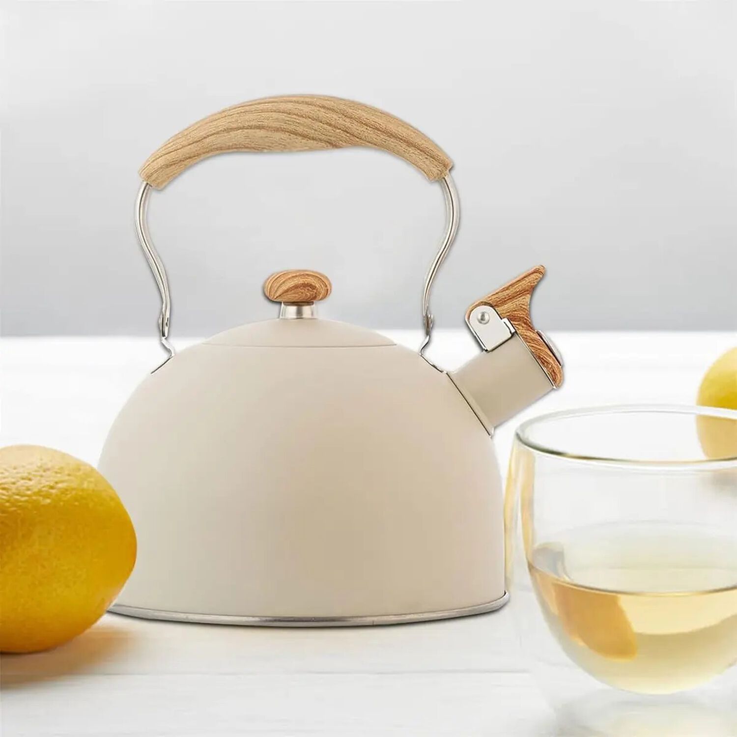 Tetera Acero Inoxidable Vintage Vitta 2.5l Beige image number 0.0