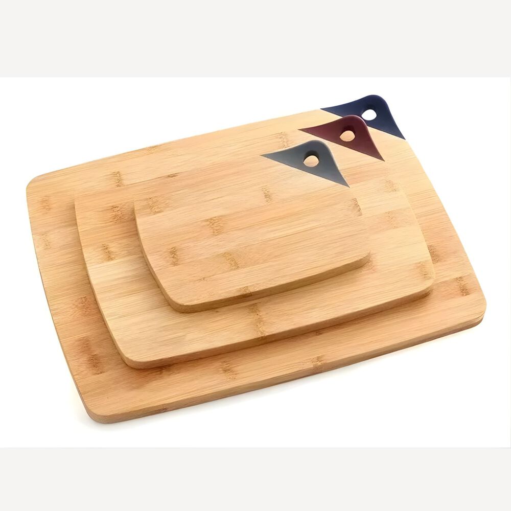 Set 3 Tablas De Picar Cortar Bambu Cocina Profesional image number 2.0