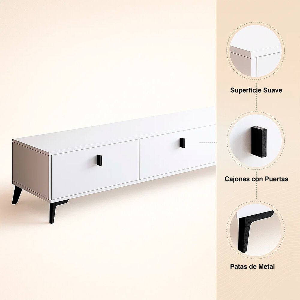 Rack De Tv O Buffet Con Cajones Alpine image number 4.0