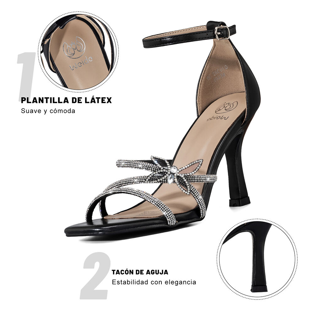Sandalia Fiesta Taco Stiletto Pedrería Mujer Weide Qiu382 image number 7.0