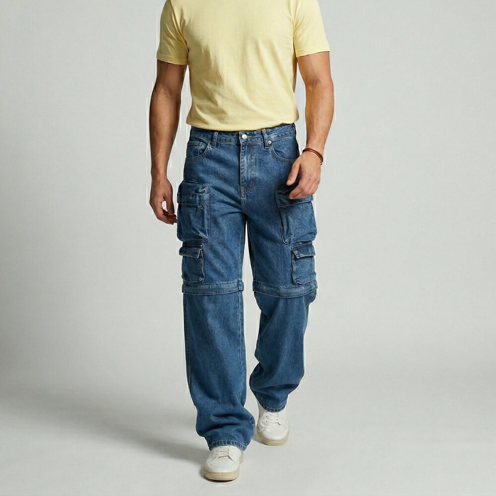 Pantalon Jeans Multicargo Desmontable Hombre image number 0.0