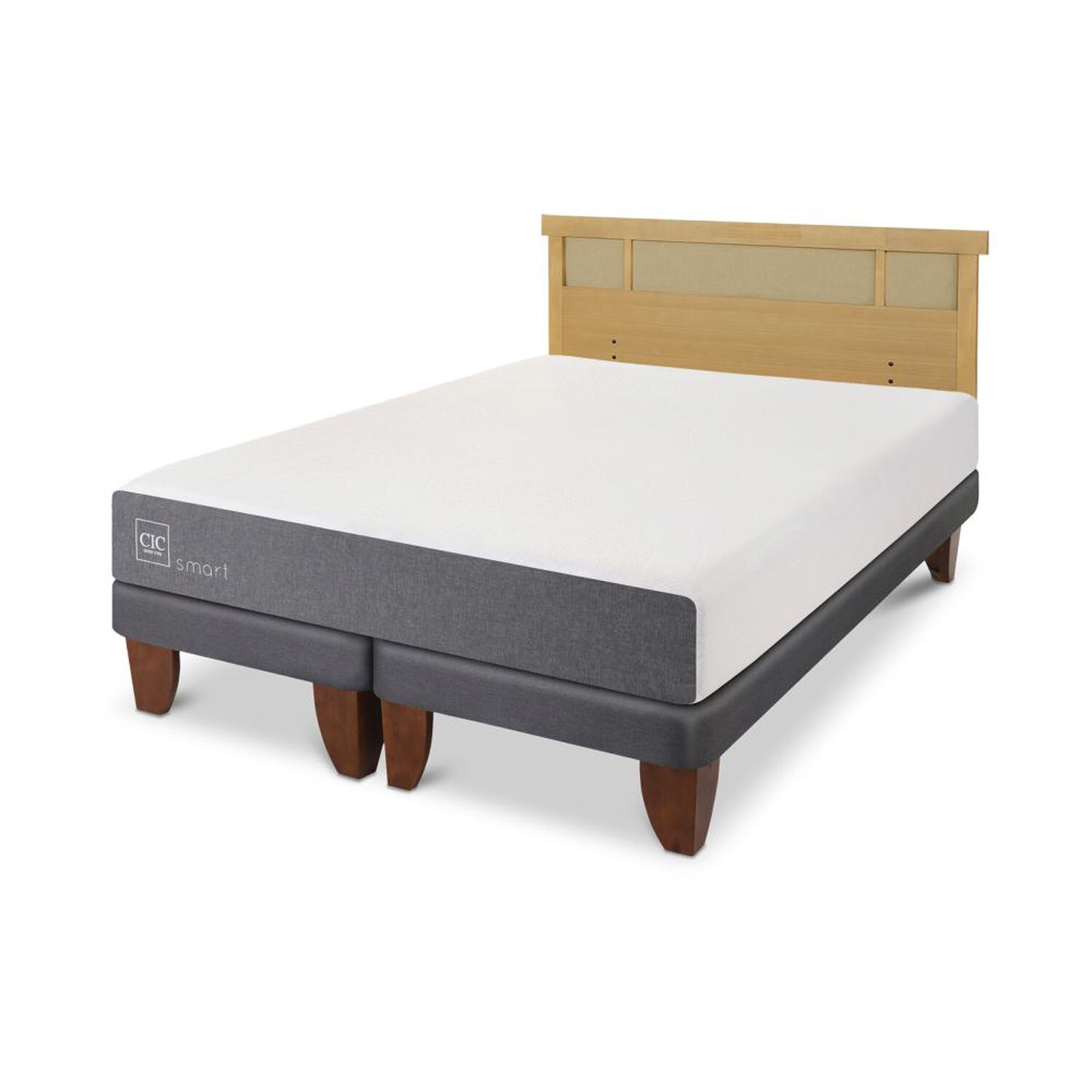 Cama Europea Cic Smart / King / Base Dividida + Respaldo image number 3.0