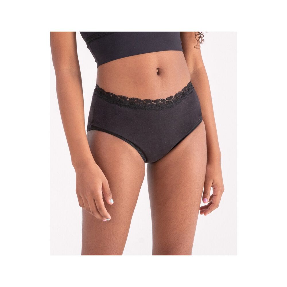 Calz&oacute;n Menstrual Adolescente Negro 2rios image number 0.0