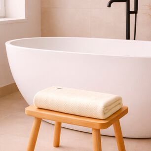 Toalla De Ba&ntilde;o Cuerpo Vis Nautica Home 100% Algod&oacute;n Suave 76x137cm Crema