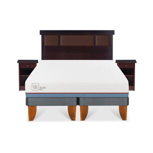 Cama Europea Cic Excellence Plus / 2 Plazas / Base Dividida + Set De Maderas