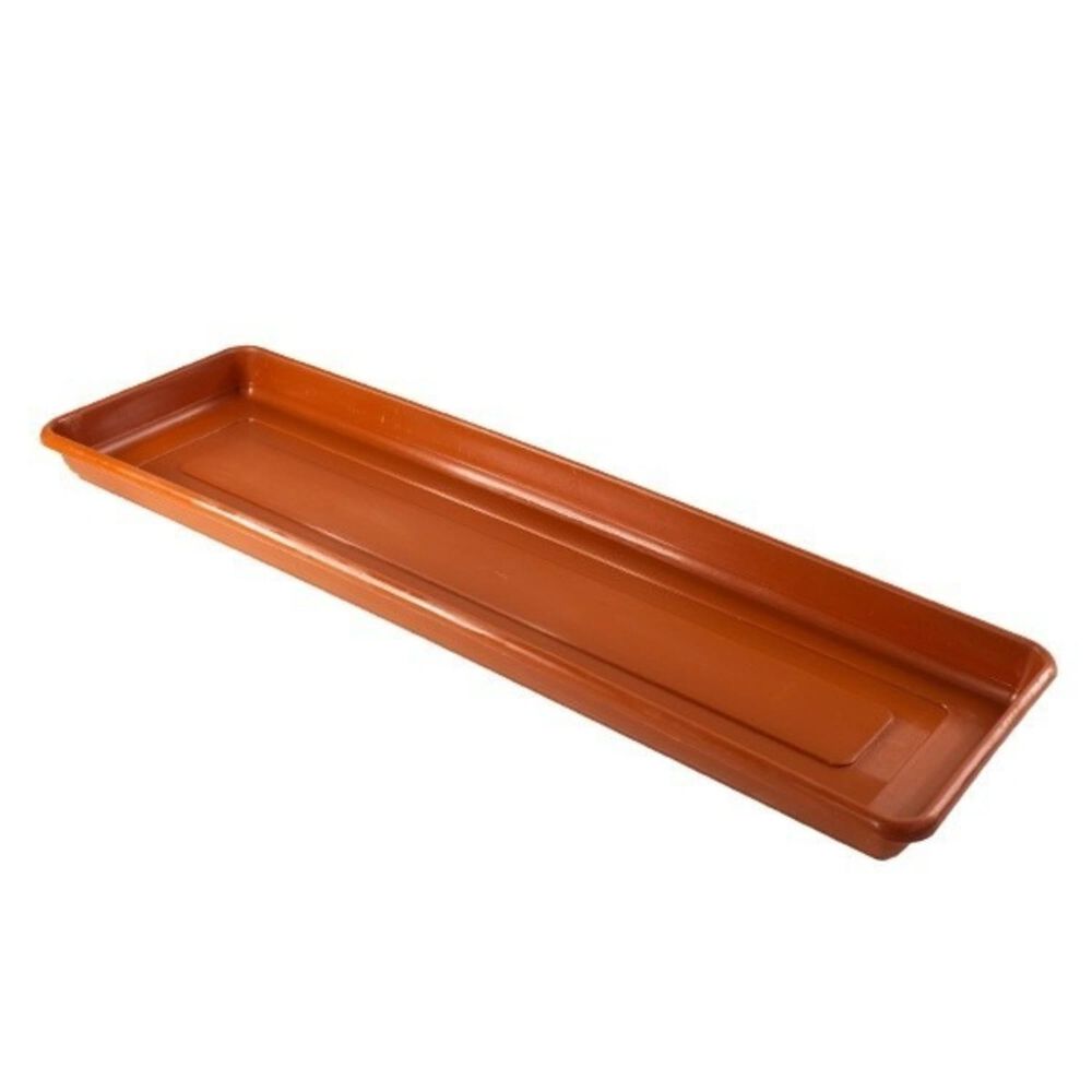 Pack X4 Plato De Maceta Rectangular Dura Kotta 44 Centimetros / Terracota Reyplast image number 2.0