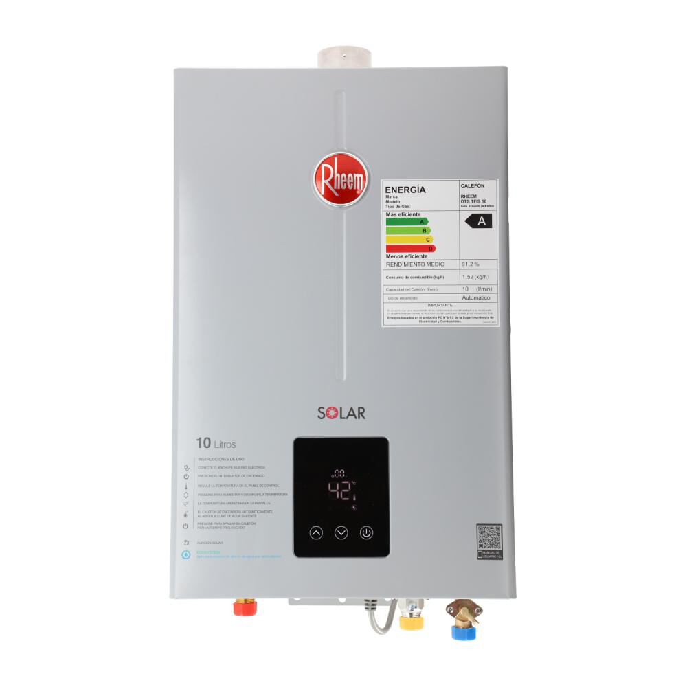 Calefont Rheem Tiro Forzado / Gas Licuado / 10 Litros image number 0.0