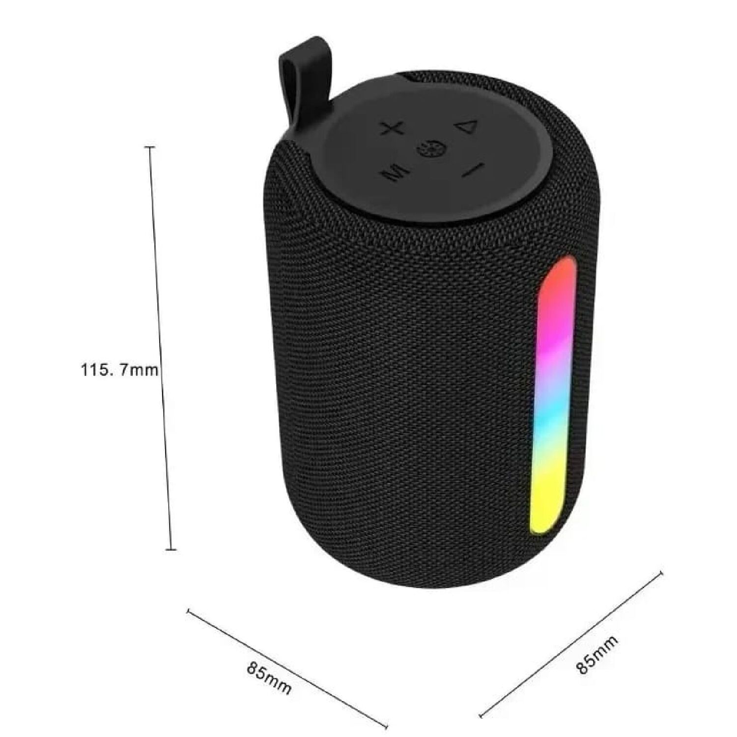 Parlante Bluetooth Port&aacute;til Con Luces Led Rgb Compacto Xy4121 Color Negro. image number 1.0