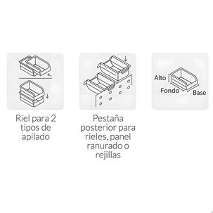 Organizador Apilable Plástico 17x11x8cm - Truper