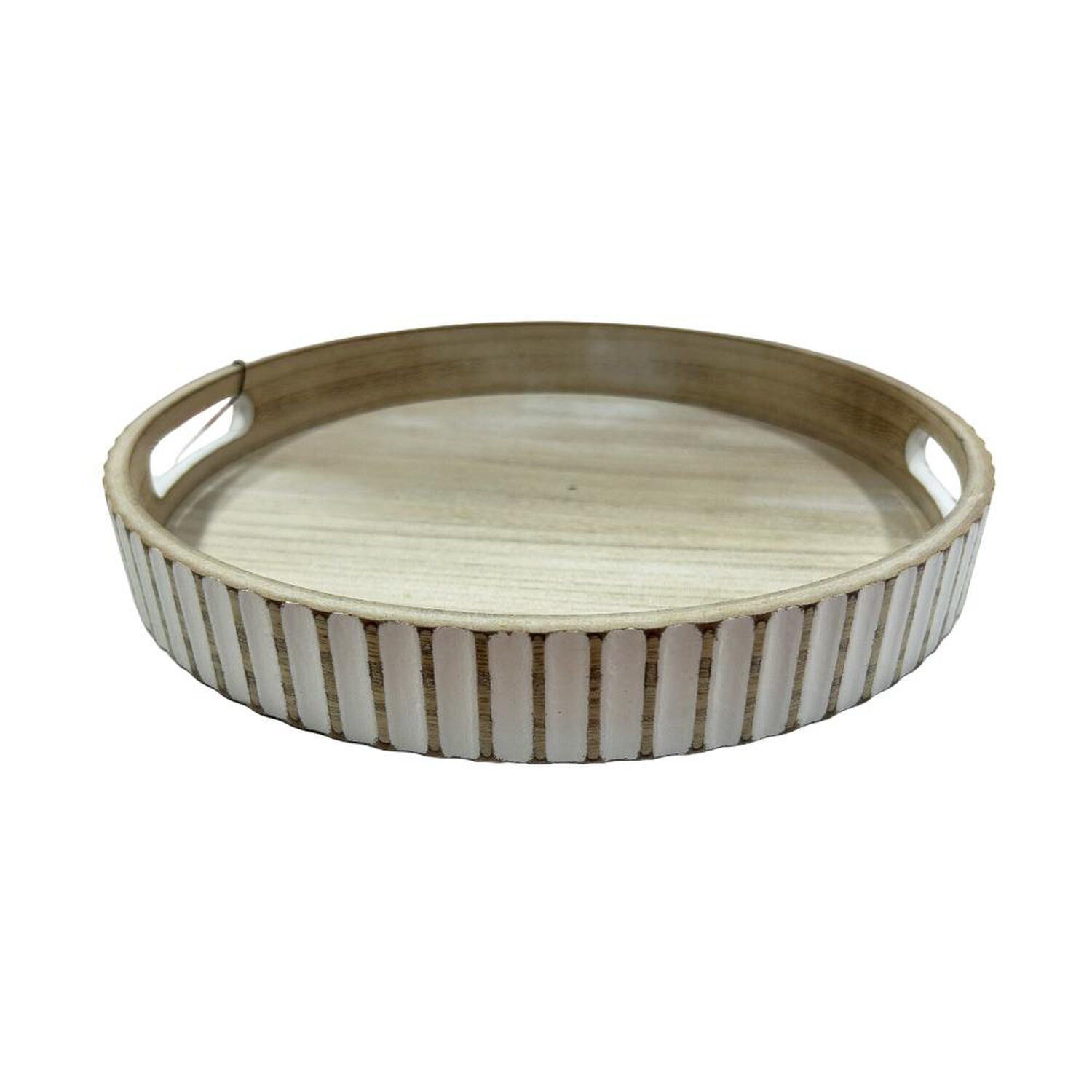 Bandeja Circular Con Dise&ntilde;o Blanco Belle Noite / 30 Cm image number 0.0