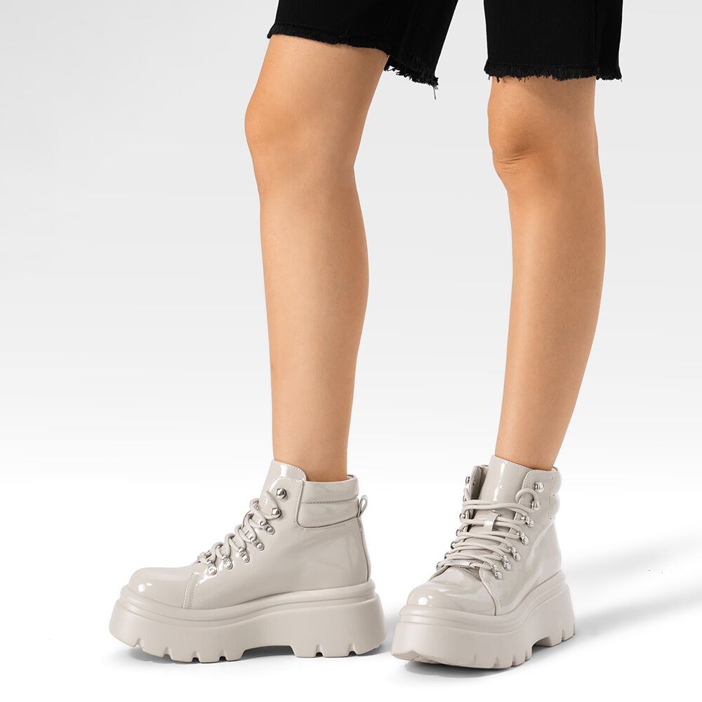 Botin Beige Casual Mujer Weide Dh56 image number 2.0