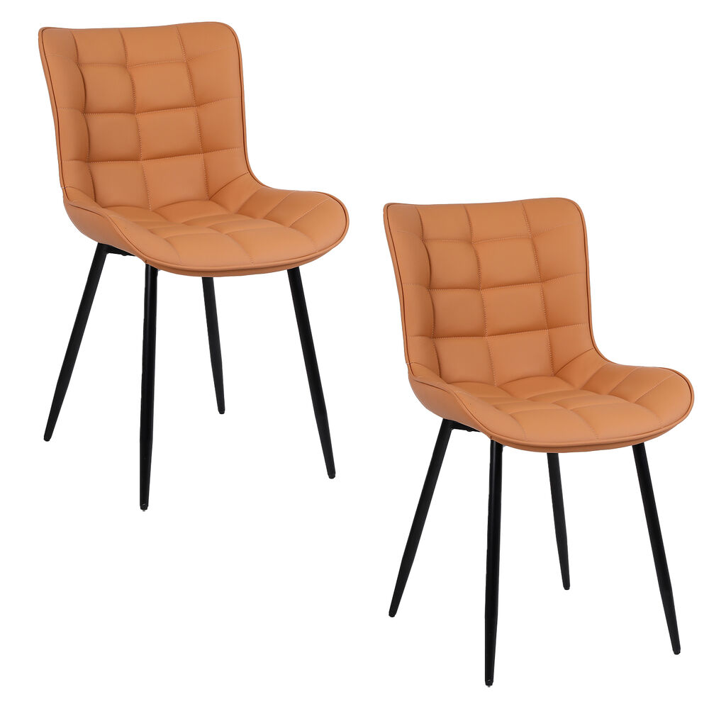 Pack 2 Sillas De Comedor Pu Camel Patas Met&aacute;licas image number 0.0