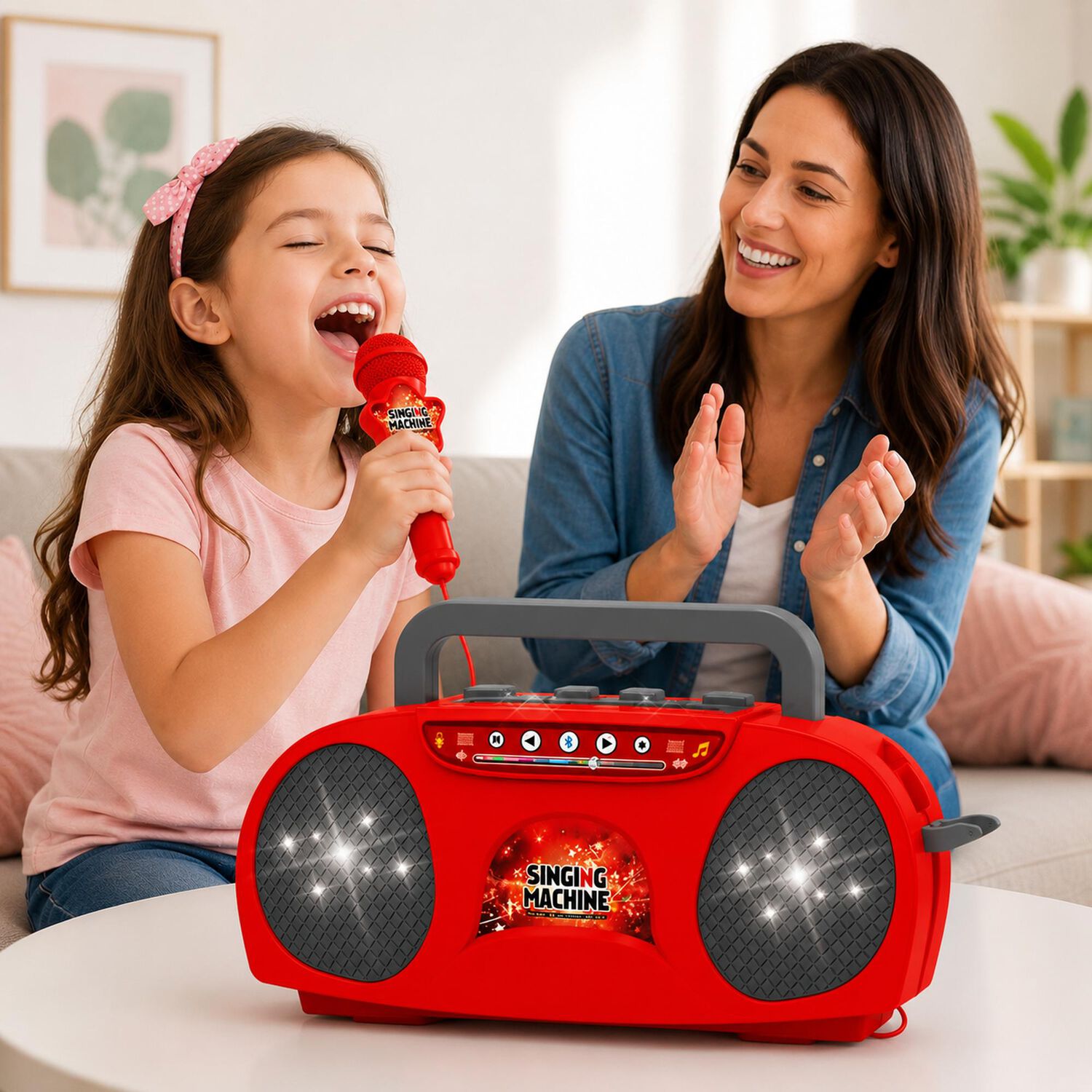Micr&oacute;fono Karaoke Ni&ntilde;os Luz Led Parlante Bluetooth image number 6.0