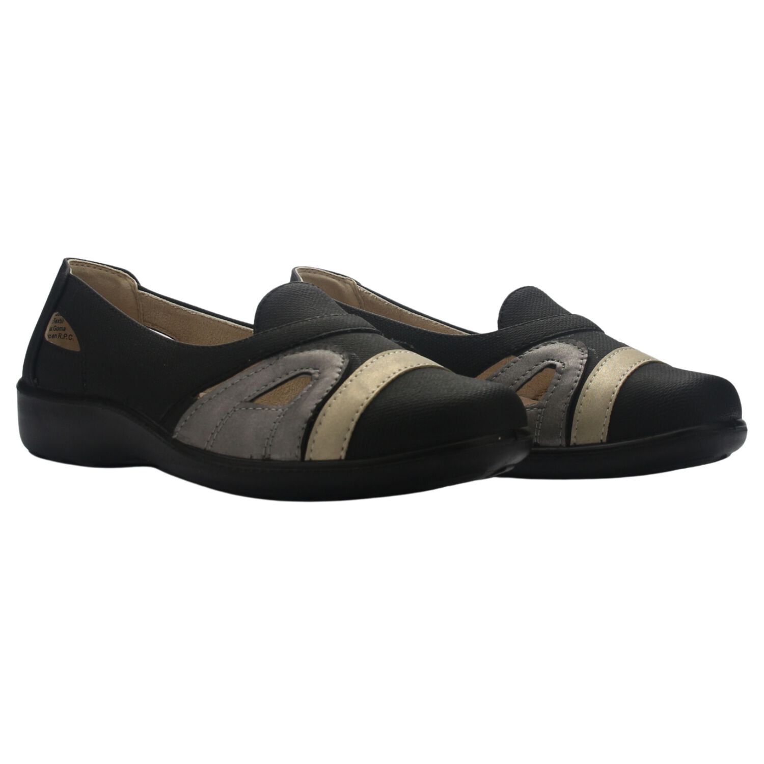 Zapato Mujer Casual Negro Dorado Chalada Deco-12 image number 4.0
