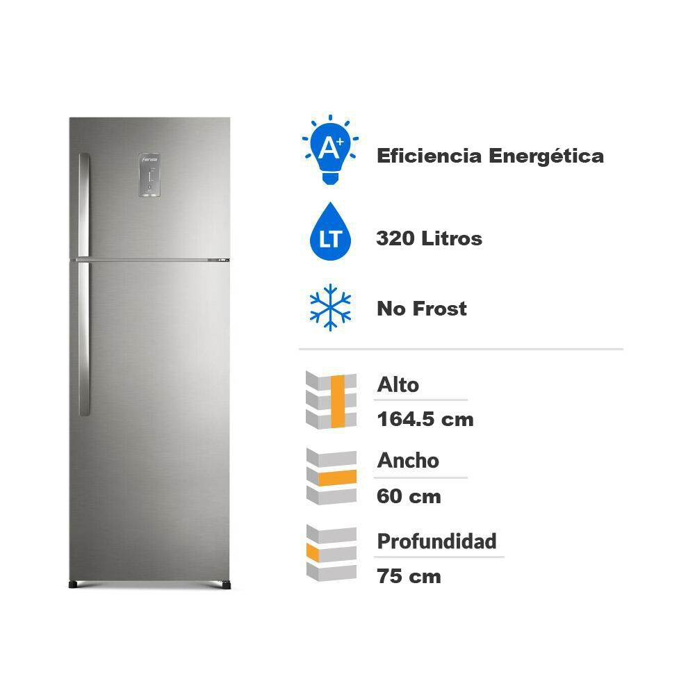 Refrigerador Top Freezer Fensa Advantage 5300E / No Frost / 320 Litros / A+ image number 1.0