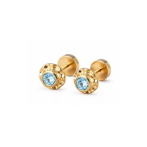Aros Abridores Chat&oacute;n Circ&oacute;n 6mm N3 Oro 14k Ni&ntilde;a Mujer