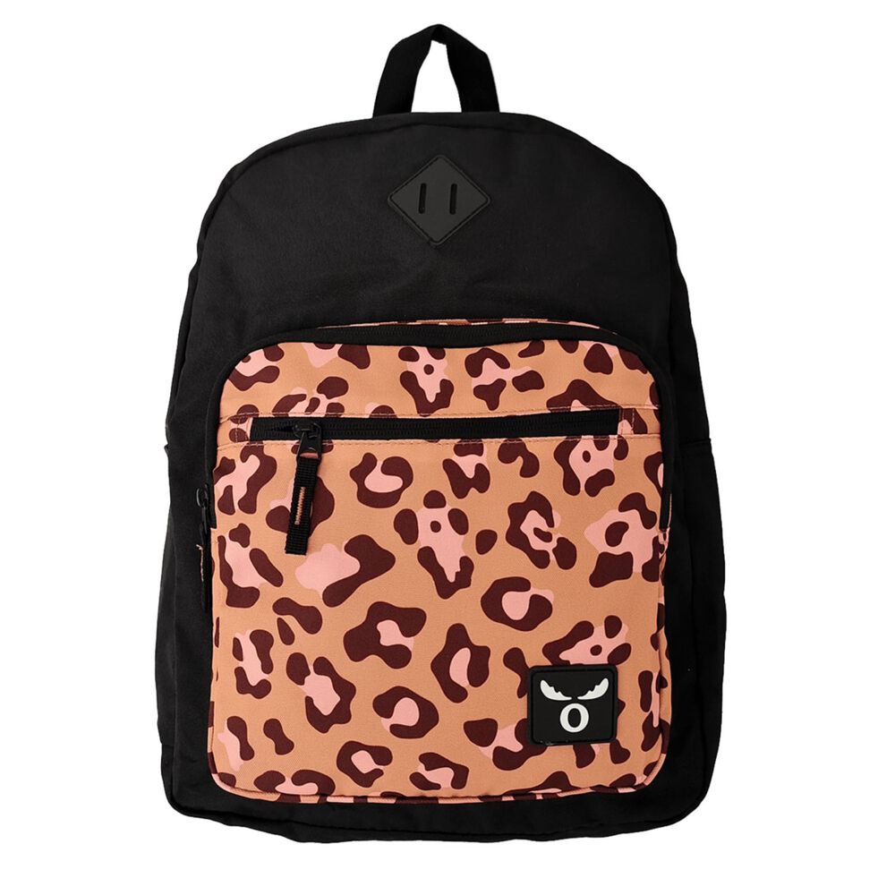 Mochila Estampado Leopardo Bolsillo Frontal Cremallera image number 0.0