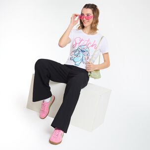 Polera Lilo Y Stitch Manga Corta Cuello Redondo Mujer Freedom