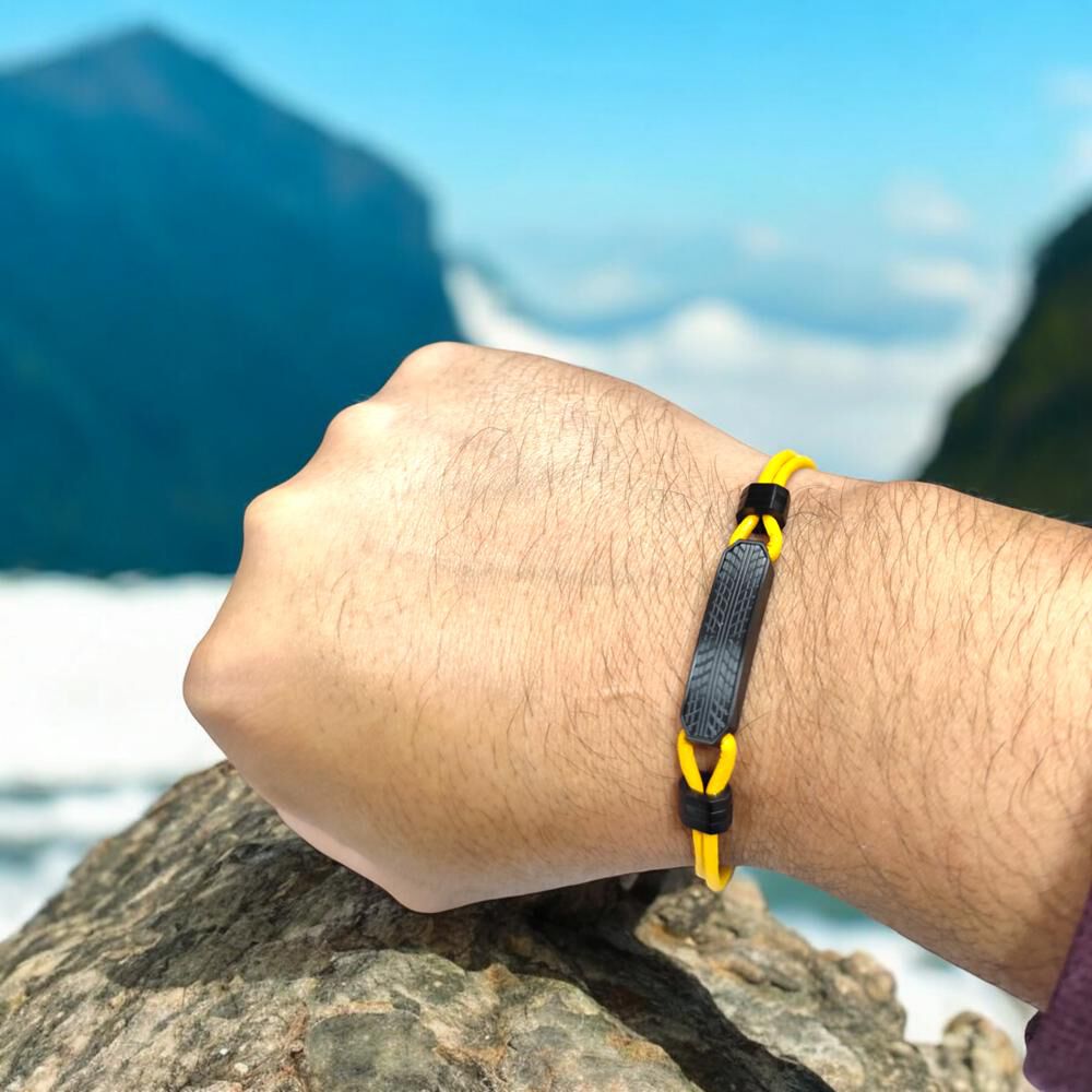 Pulsera De Hombre Cat J001b10171 Negro-amarillo image number 4.0