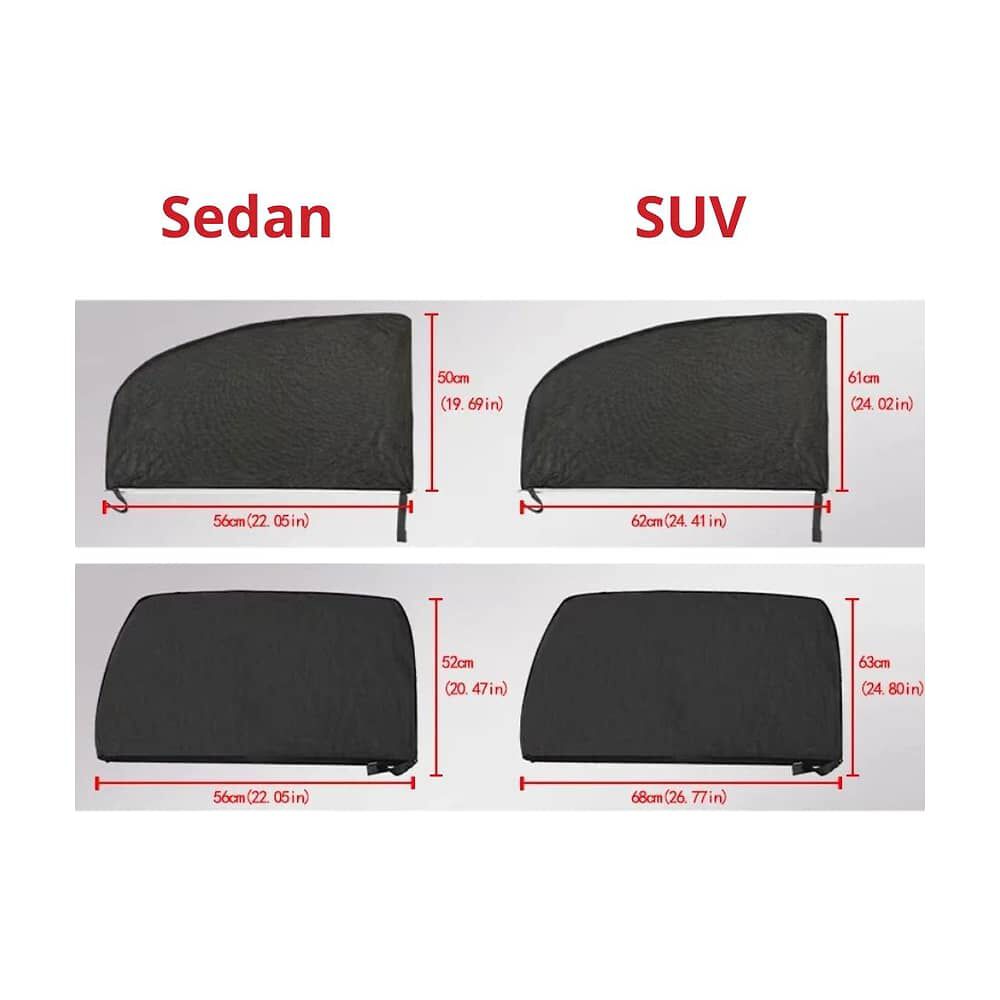 Set De 4 Mosquiteros Para Ventanas De Autos image number 5.0