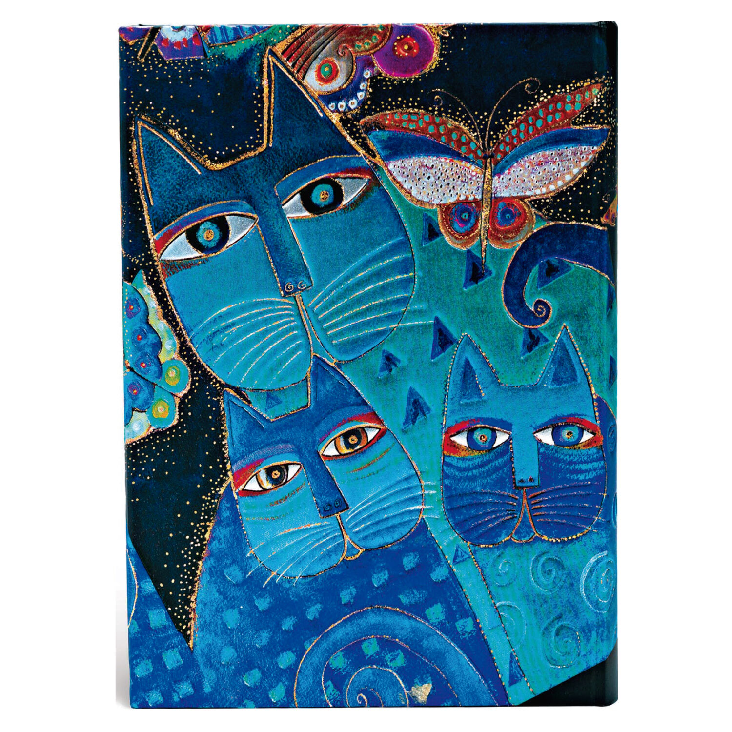 Libreta Blue Cats & Butterflies Midi Tapa Dura image number 0.0