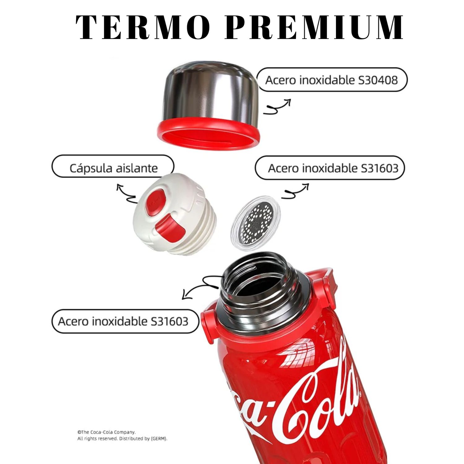 Termo Germ De Acero Inoxidable Coca-cola 1.2l Red Edition image number 8.0