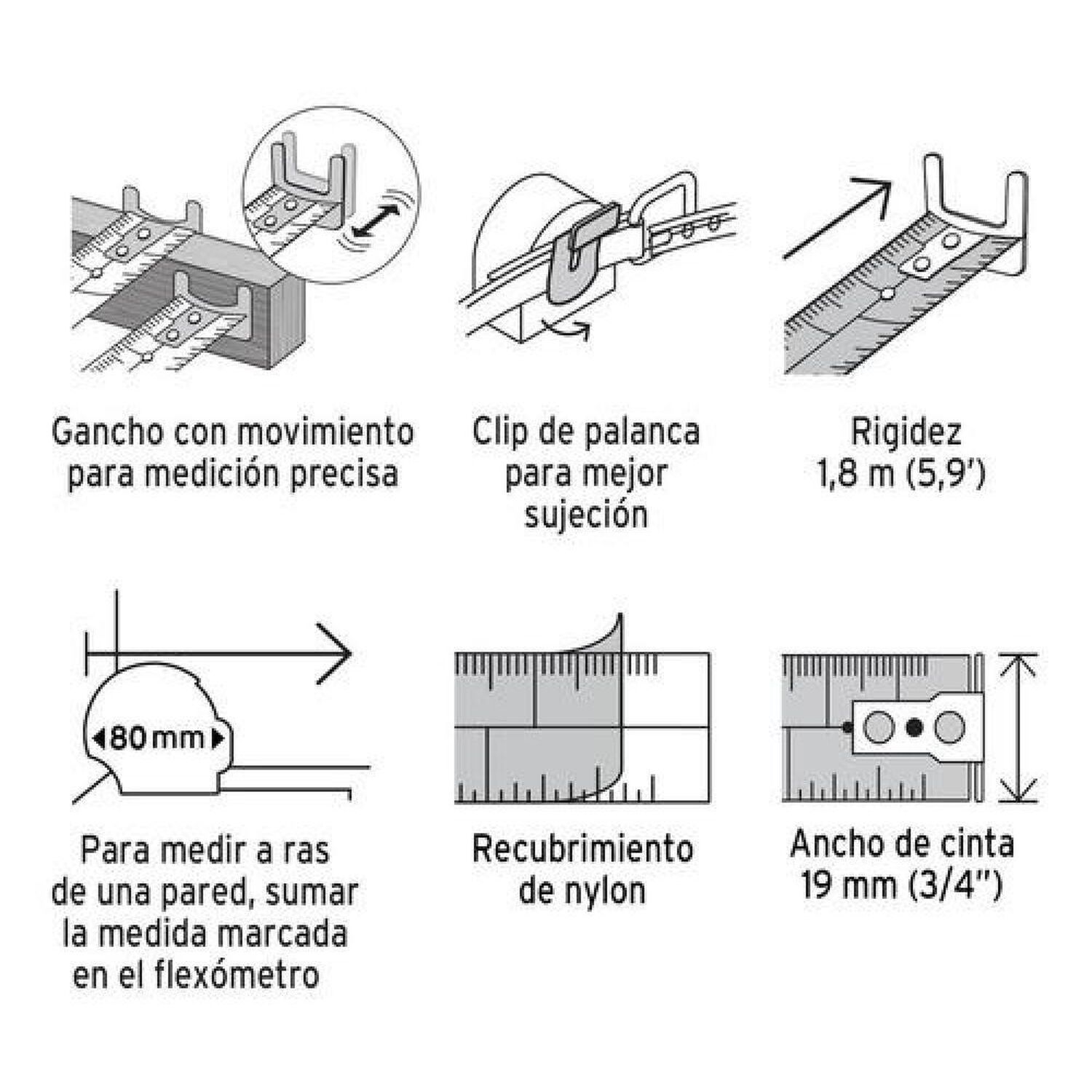 Huincha De Medir 5mtrs Autobloqueo Truper Profesional image number 3.0