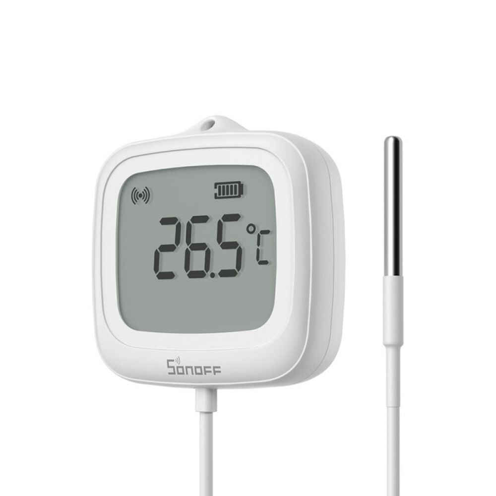 Sensor De Temperatura Con Sonda Y Lcd Sonoff Snzb-02ld Ip65 image number 1.0