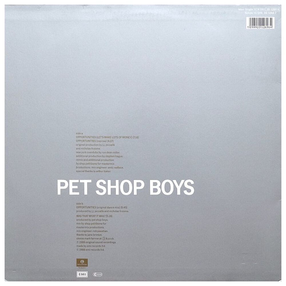 Pet Shop Boys - Opportunities (let's Make Lots Of Money) | 12" Maxi Single Usado image number 1.0