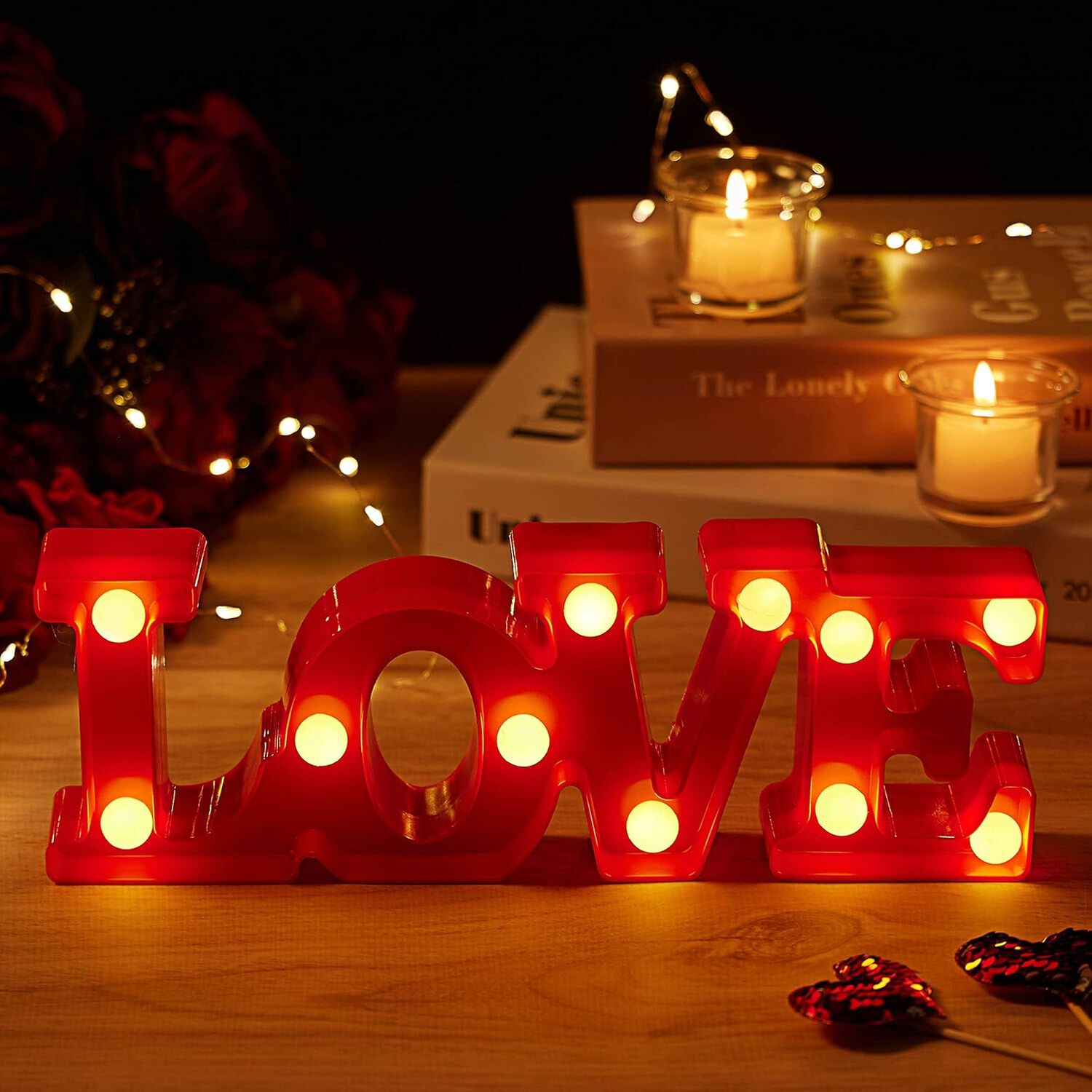 Lampara Led Love A Pilas Candy Bar Fiesta Ni&ntilde;os image number 2.0