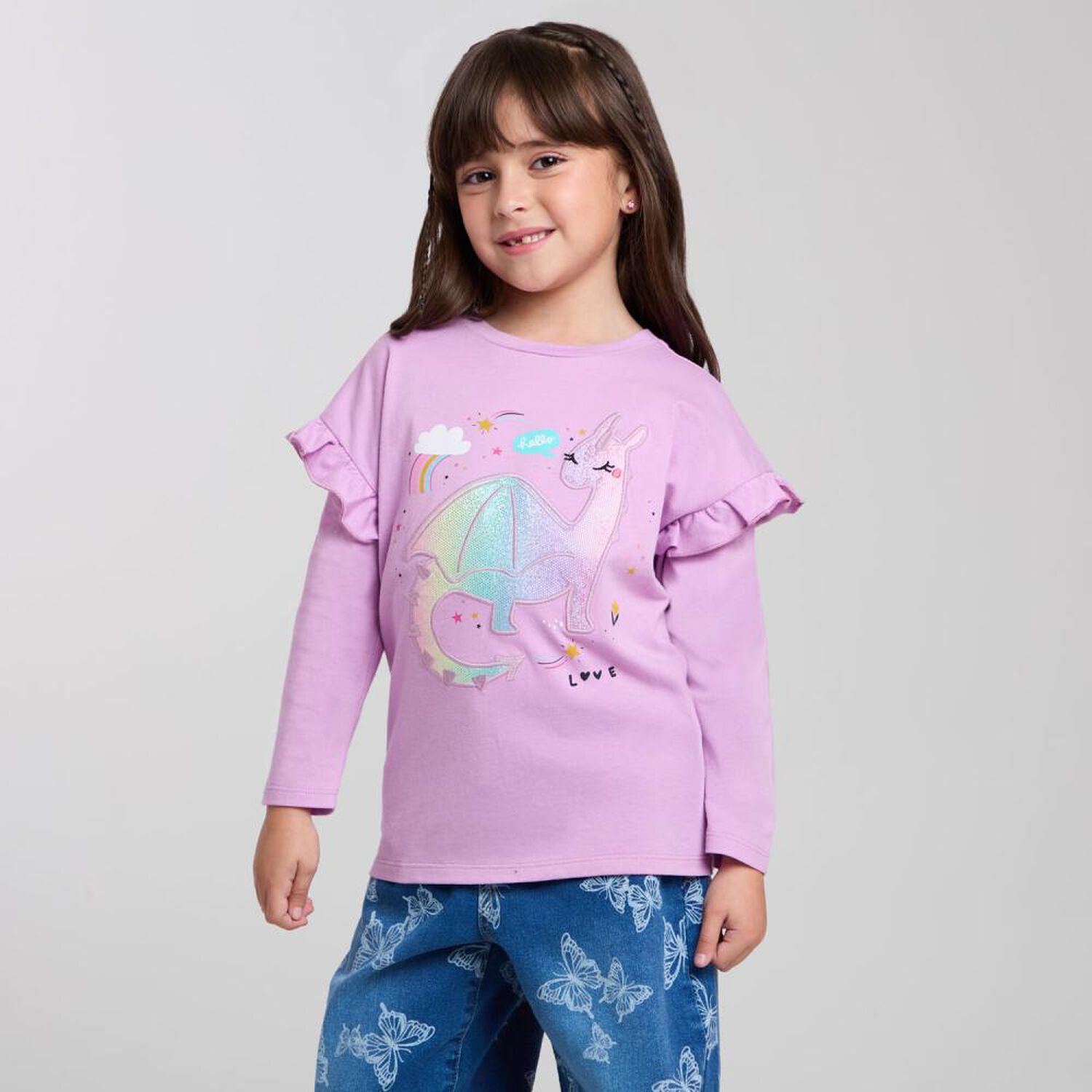 Polera Manga Larga Cuello Redondo Ni&ntilde;a Topsis image number 0.0