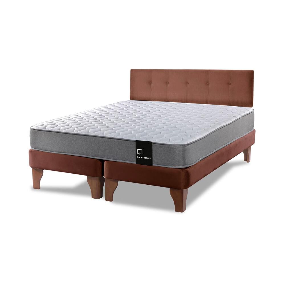 Cama Europea Latam Home Zen Best / 2 Plazas / Base Dividida + Respaldo image number 1.0