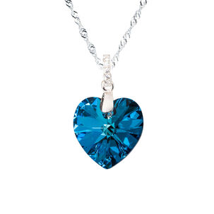 Collar Gran Romance Cristales Genuinos Bermuda Blue