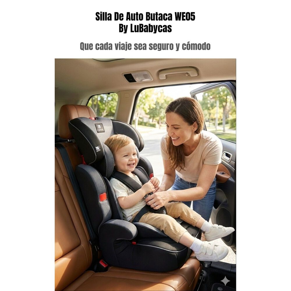 Silla De Auto Butaca 9-36kg 12 A&ntilde;os Rosada We05 Lubabycas image number 3.0