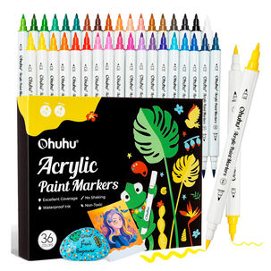 Ohuhu 36 Marcadores Acrílicos Doble Punta Pincel & Fina