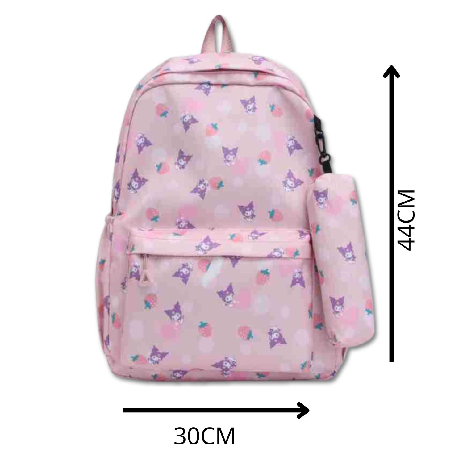 Mochila Kuromi Bolso Escolar Juvenil Sanrio Estilo Kawaii Pink image number 1.0