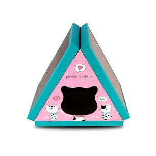 Rascador Especial Para Gatos Casa Forma Triangular Mascotas