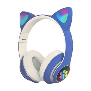 Aud&iacute;fonos Gamer Azul Con Luz Led