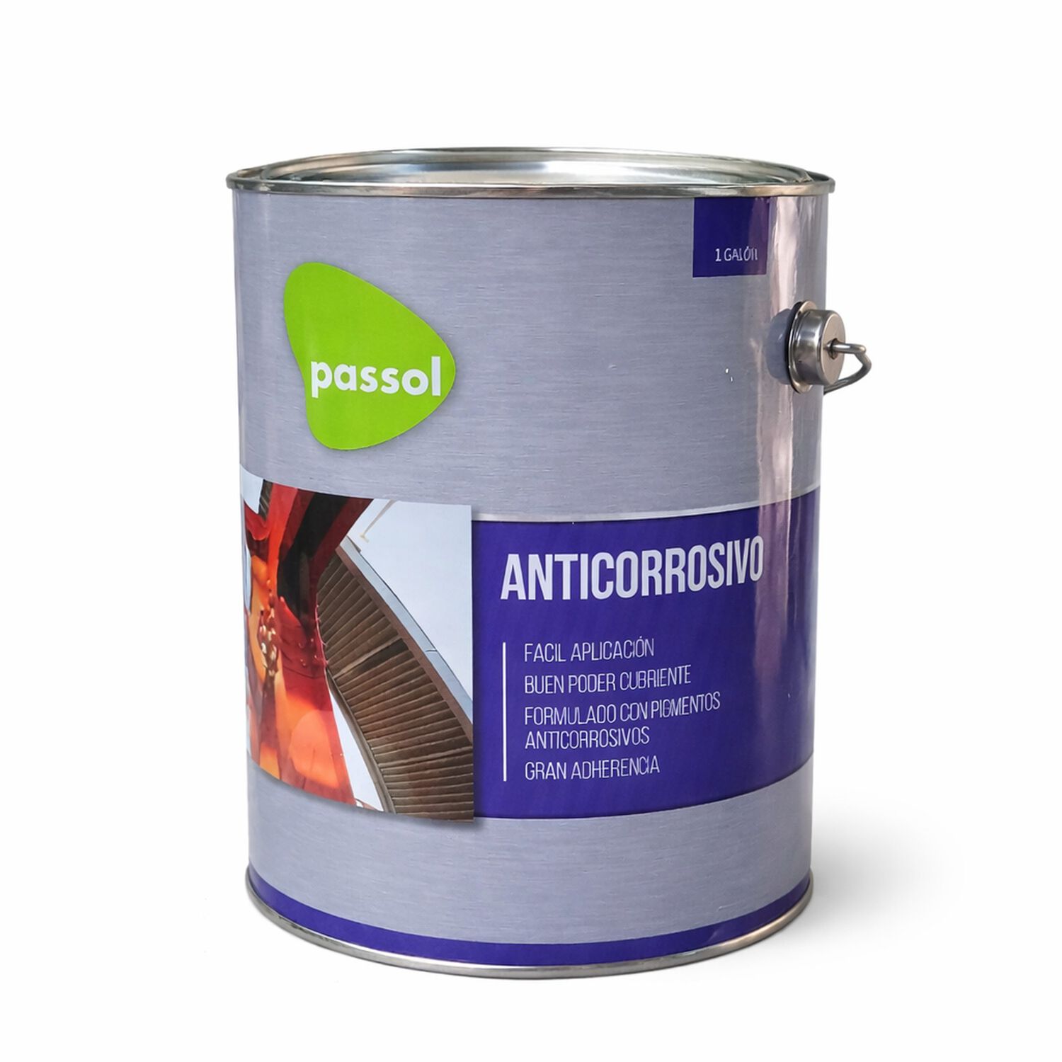 Anticorrosivo Alqu&iacute;dico Negro 1 Galon Passol image number 0.0