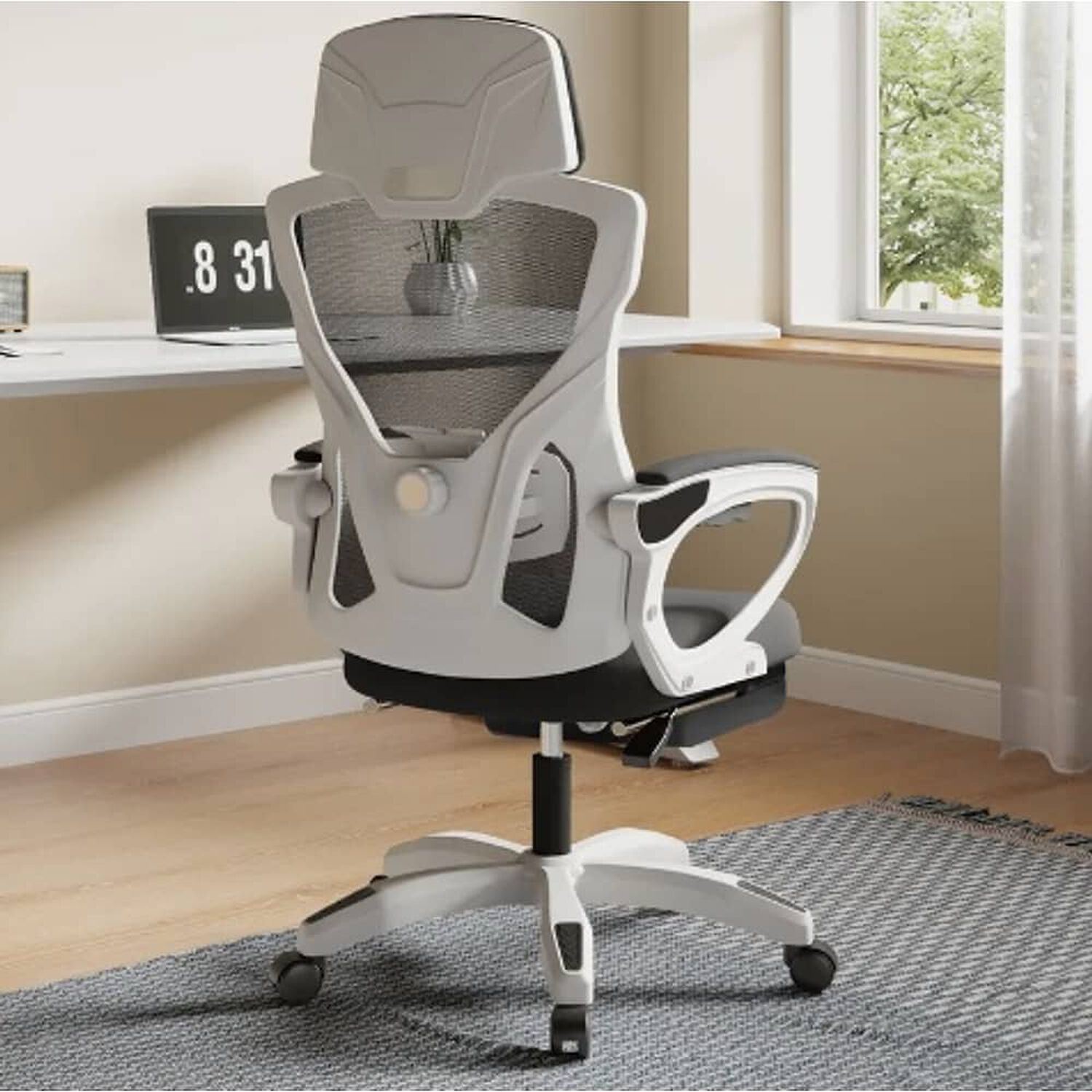Silla De Oficina Ejecutiva Gamer Con Reposa Pie Reclinable image number 1.0