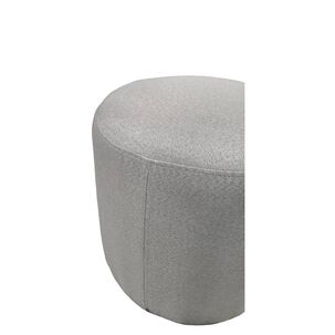 Pouf Redondo Felpa Gris