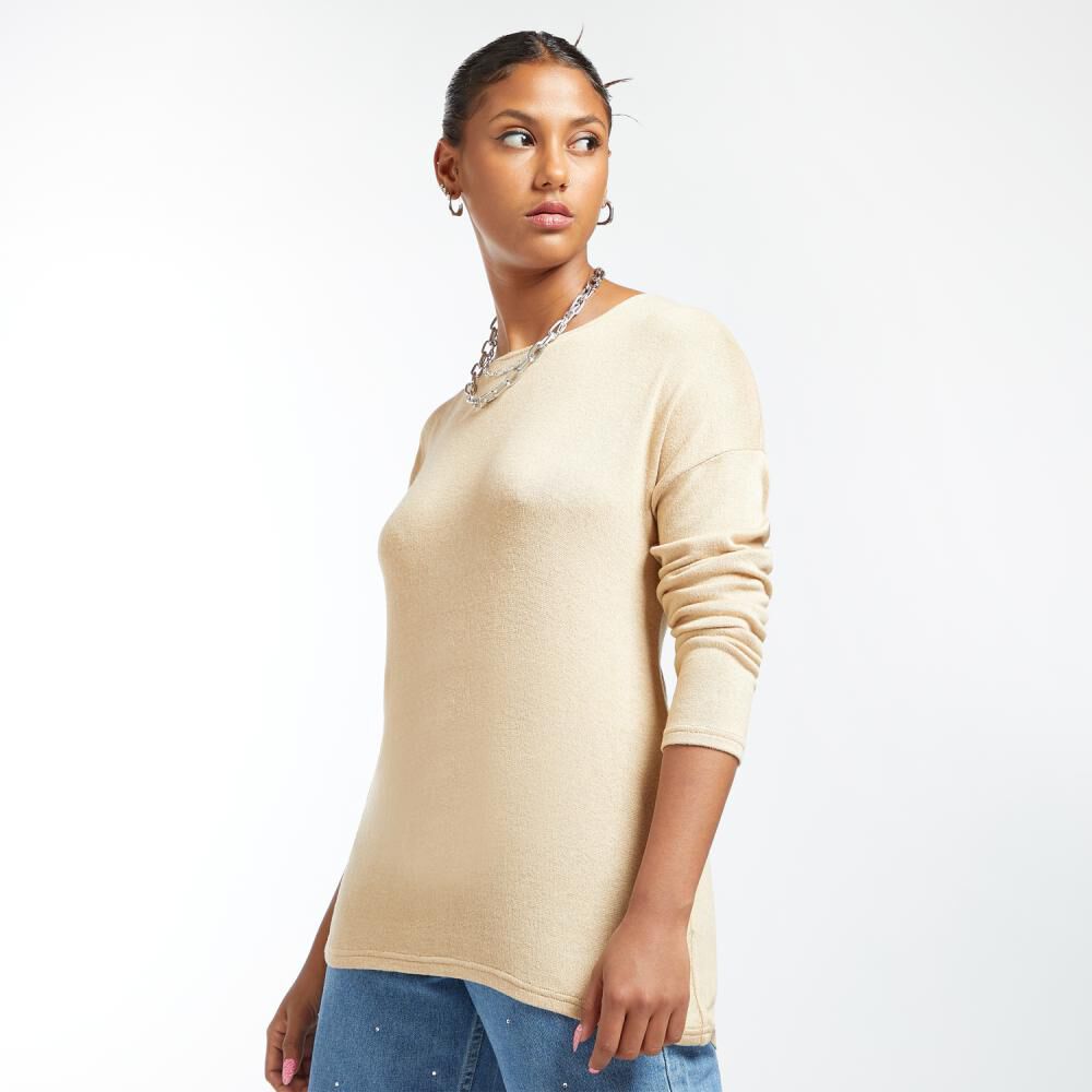 Sweater Tejido Básico Delgado Regular Cuello Redondo Mujer Rolly Go image number 2.0