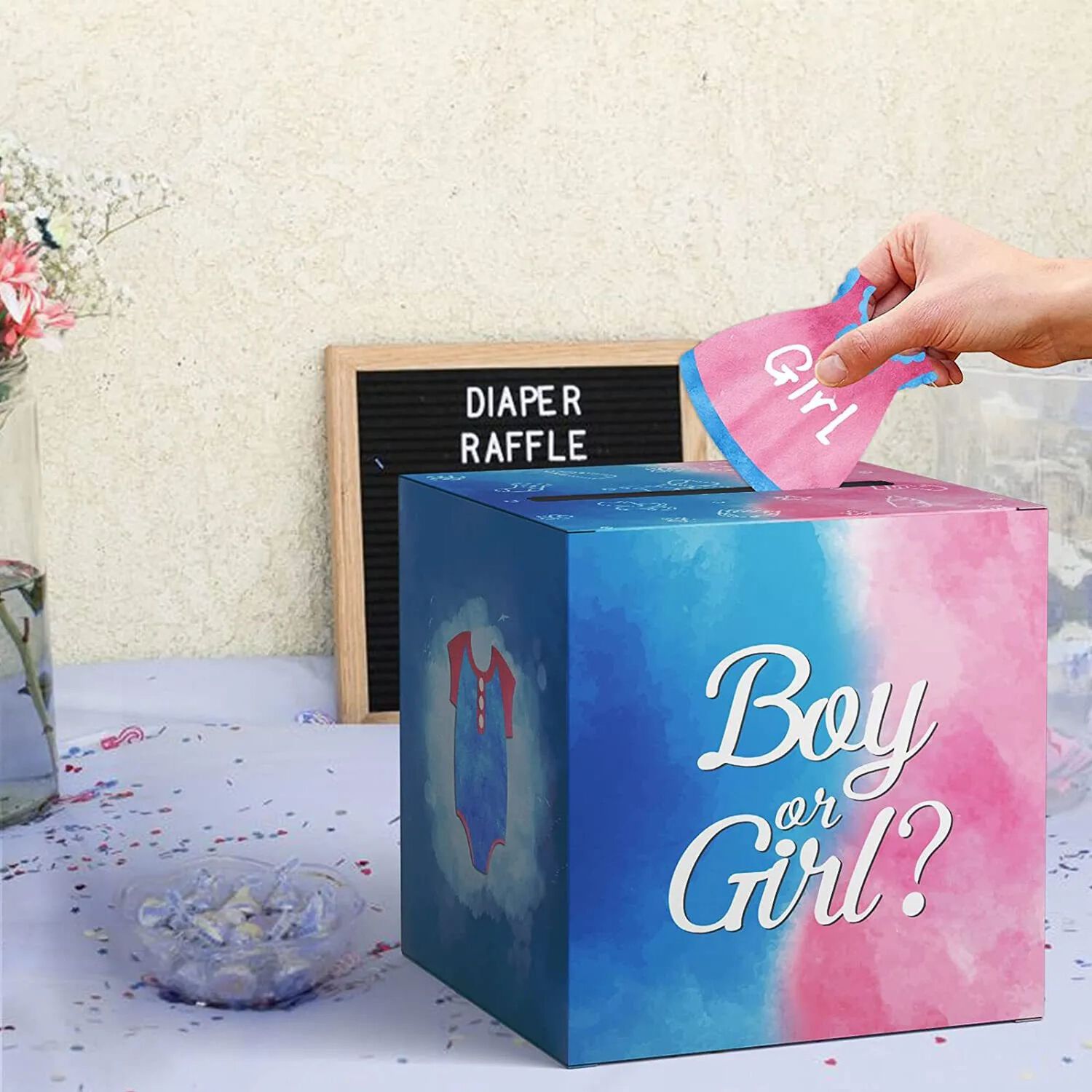 Caja Para Revelar G&eacute;nero Juegos De Votaci&oacute;n Baby Shower image number 5.0