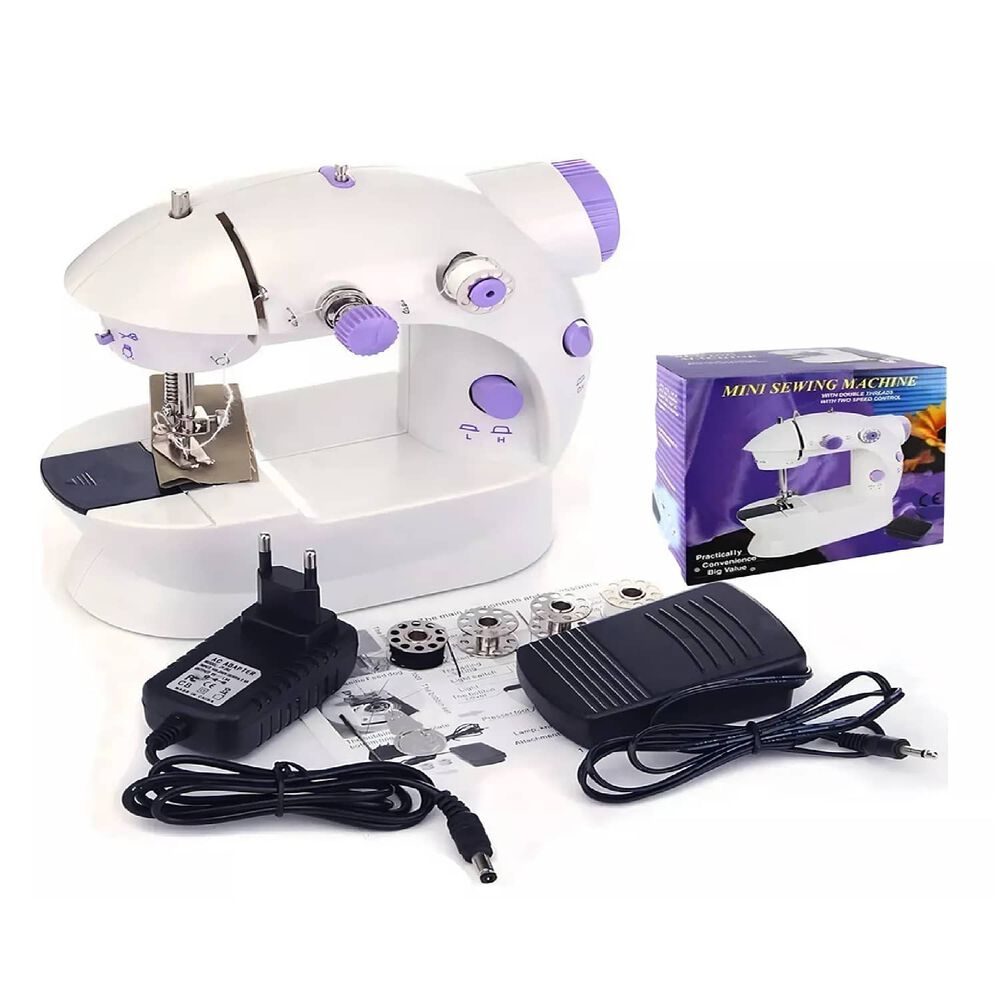 Mini M&aacute;quina De Coser Electrica Gen&eacute;rica Portable Color Blanco 220v image number 0.0