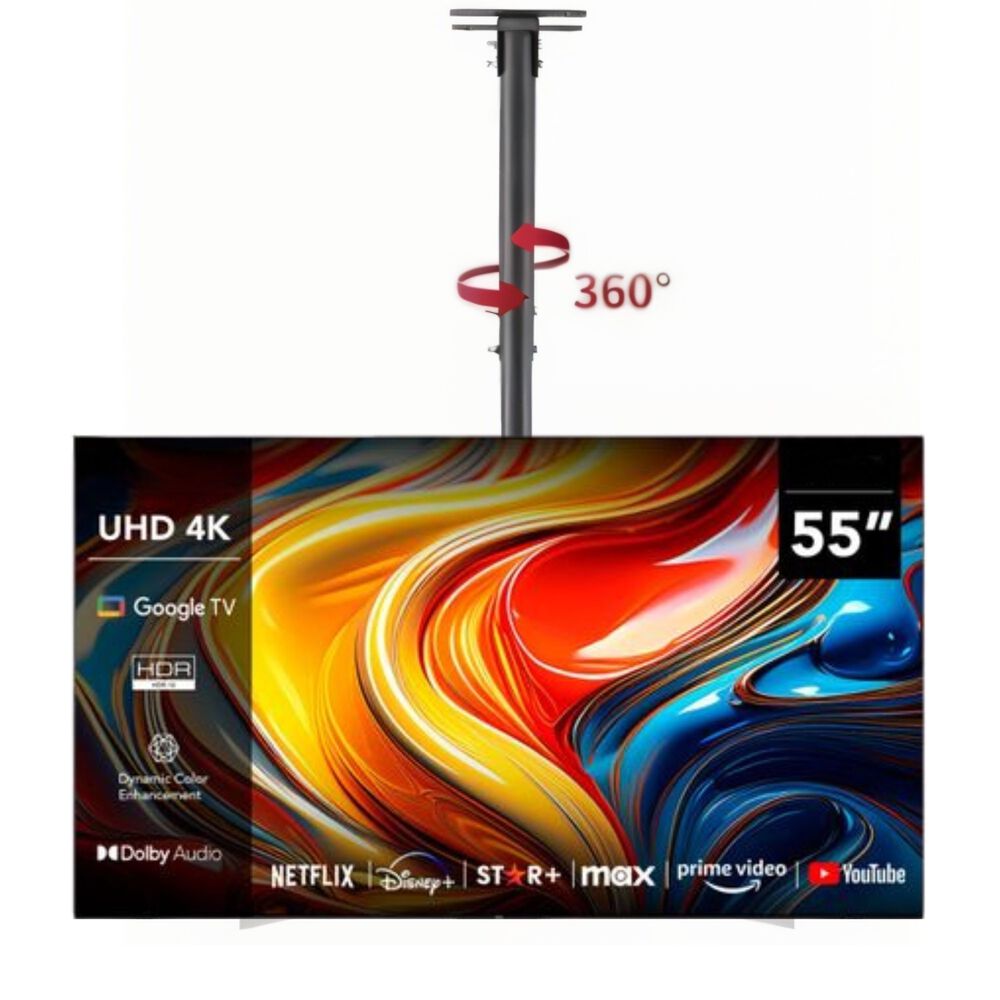 Soporte De Tv De 32" A 55" Para Techo De Acero Reforzado K89 image number 9.0