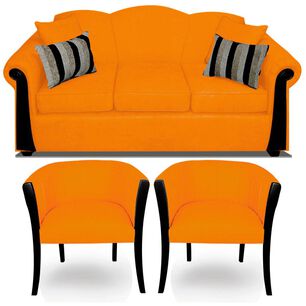 Juego De Living Elegant Detail Michigan 3c+ Sitiales / 5 Cuerpos